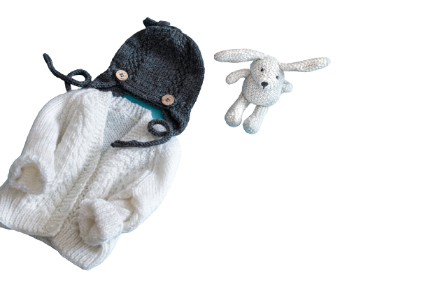 Baby Boys & Baby Girls Solid Hooded Neck White Sweater