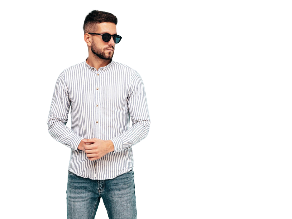 Men Formal White Shirt With Gray pant