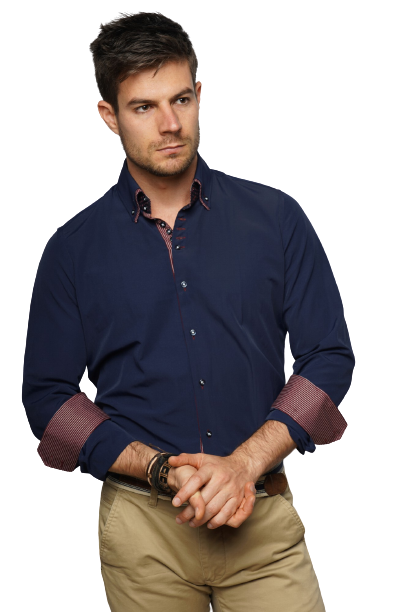 Men purple plain fancy shirt